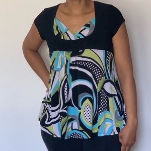 Multi colored Ashley Stewart Blouse